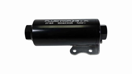 Fluidworks 6GPM Compact 10ORB Pre Fuel Filter w/ Mount (100 Micron) - Motion Raceworks