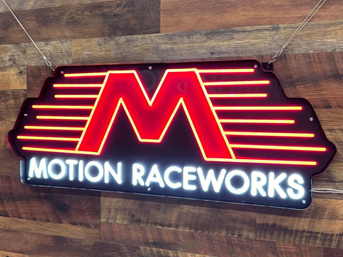 Motion Led Sign Motion Raceworks LED Neon Shop Sign 40