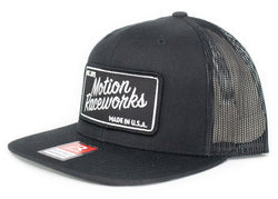 Motion Heritage Flat Bill Hat Black/Black Snapback – Motion Raceworks