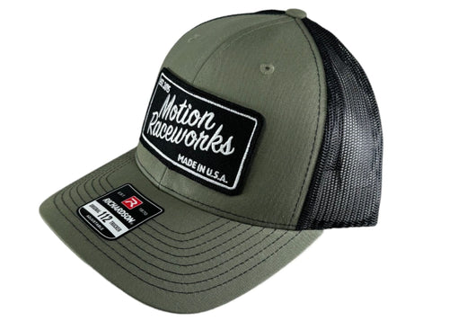 Motion Heritage Hat Dark Green/Black Snapback – Motion Raceworks