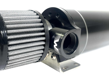 1 Qt XL Top Loader Billet Internally Baffled Oil Catch Can ( Single 12 AN Port ) - Motion Raceworks