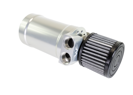 Motion Raceworks Top Loader Billet Oil Catch Can Clear Anodized ( Dual 10 AN Port )