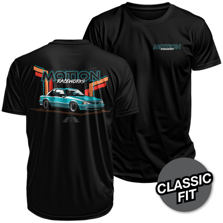 80s Retro Fox Body Shirt (Gildan Dry Blend) - Motion Raceworks