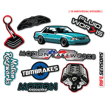 Calypso Foxbody Sticker Sheet 8.5"x11" - Motion Raceworks
