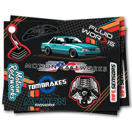 Calypso Foxbody Sticker Sheet 8.5"x11" - Motion Raceworks