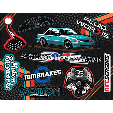 Calypso Foxbody Sticker Sheet 8.5"x11" - Motion Raceworks