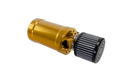 Motion Raceworks Top Loader Billet Oil Catch Can Gold Anodized ( Single 12 AN Port )