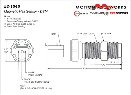 RIFE Magnetic Crank Trigger Hall Effect Sensor DTM - Motion Raceworks