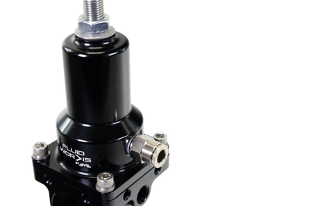Fluidworks 7-20 gpm Fuel Pressure Regulator 180 Degree - Motion Raceworks