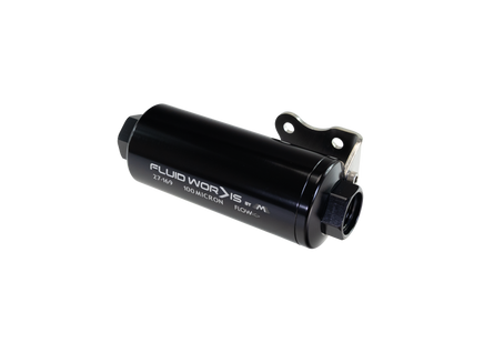 Fluidworks 6GPM Compact 10ORB Pre Fuel Filter w/ Mount (100 Micron) - Motion Raceworks
