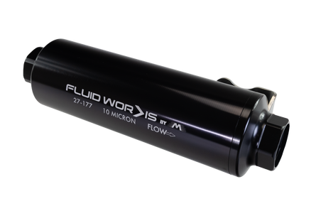 Fluidworks 32GPM Post Fuel Filter w/ Mount (10 Micron) - Motion Raceworks