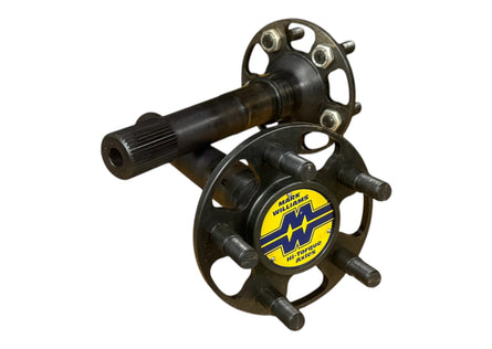 4340 super light 11/16 Gun drill Axles 40 spline axles 5x4.75" 27.625" width 3.350 bearing SN 29665