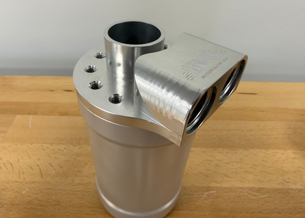Motion Raceworks Top Loader Billet Oil Catch Can Clear Anodized ( Dual 10 AN Port )