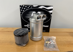 Motion Raceworks Top Loader Billet Oil Catch Can Clear Anodized ( Dual 10 AN Port )