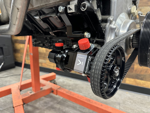 LS Single Stage External Wet Sump Oiling System Kit 56 tooth HTD (Passenger Side) - Motion Raceworks