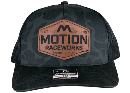 Black Duck Camo Leather Patch Hat: Limited Edition! - Motion Raceworks