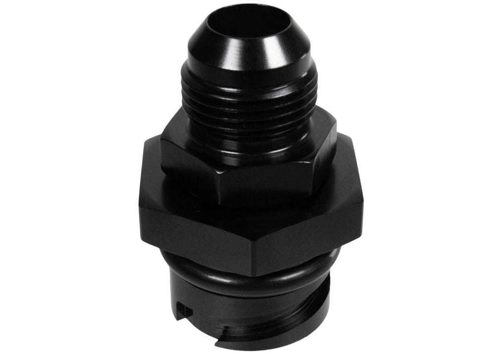 LS Billet Vented Oil Cap to -12ORB Male Fitting by Motion Raceworks - Motion Raceworks