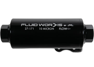 Fluidworks 12GPM 12ORB Post Fuel Filter w/ Mount (10 Micron) - Motion Raceworks