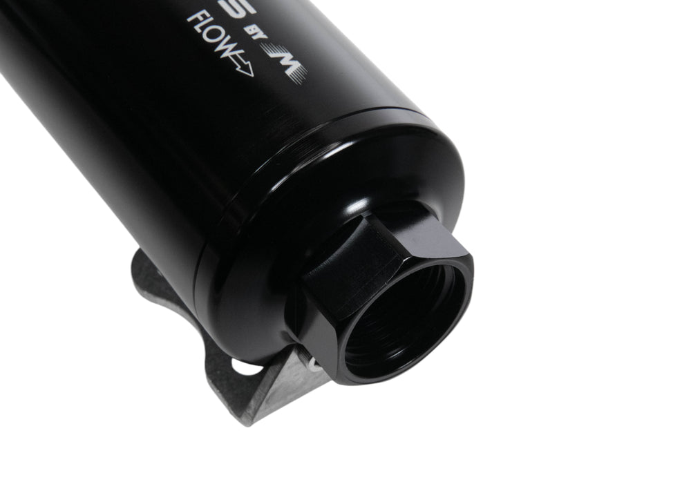 Fluidworks Dual Inlet 12GPM Post Fuel Filter w/ Mount (10 micron) - Motion Raceworks