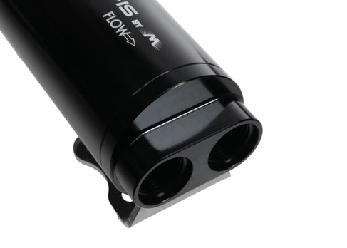 Fluidworks Dual Outlet 12GPM Post Fuel Filter w/ Mount (10 Micron) - Motion Raceworks