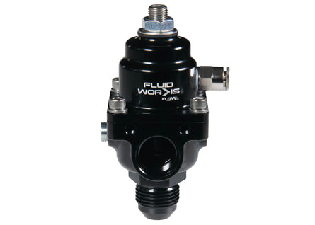 Fluidworks 3-6 gpm Fuel Pressure Regulator 35-120 psi 180 Degree Fittings-Fluidworks-Motion Raceworks