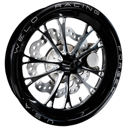 TRZ 326-MUS-31 (79-04 Mustang) 3" Drop Billet Spindle 2 Piston Spindle Mount Wheel Front Brake Kit - Motion Raceworks