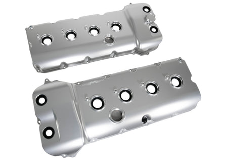 Billet Gen 1/Gen 2 Coyote VCT Valve Covers Clear Anodizing - Motion Raceworks