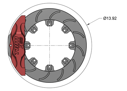 70-78 Camaro XS3 Front Extreme Street Brake Kit (TRZ 328-31 Spindles)