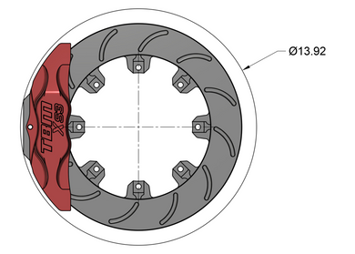 94-04 SN95 XS3 Front Extreme Street Brake Kit - Motion Raceworks