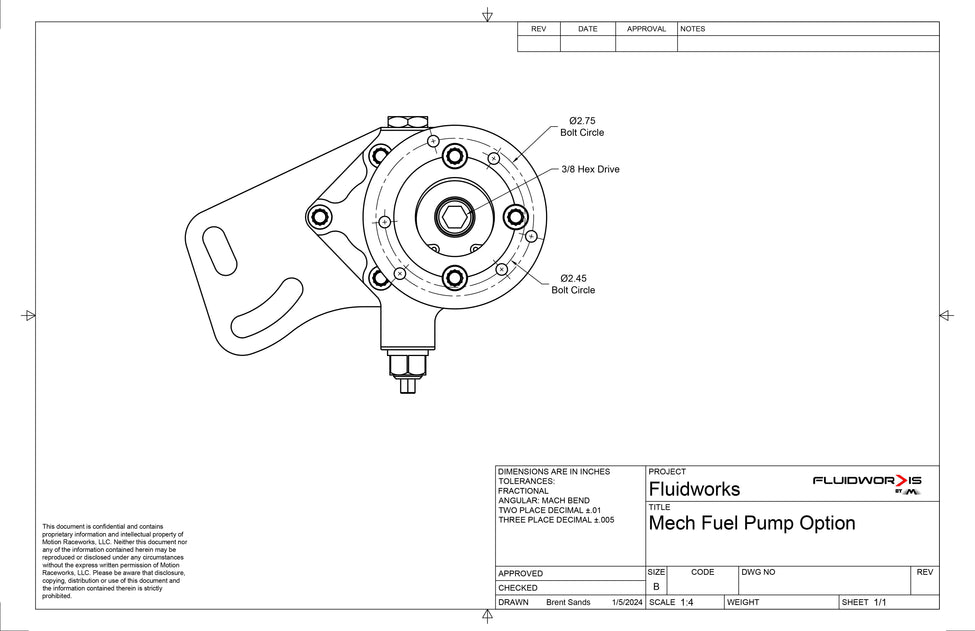 Fluidworks Single Stage Belt Drive Racing External Wet Sump Oil Pump ...