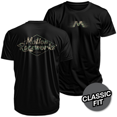 Motion Camoflauge Black Shirt Gildan - Motion Raceworks