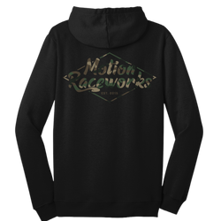 Motion Camo Print Zip Up Hoodie