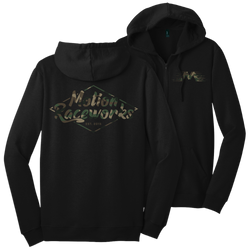 Motion Camo Print Zip Up Hoodie
