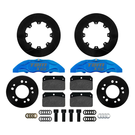 Rear XS3 Extreme Street Brake Kit (GM 10/12 Bolt C Clip Eliminator) - Motion Raceworks