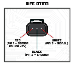 RIFE 1 Bar DTM Series MAP / Pan Vac Sensor 1/8" NPT