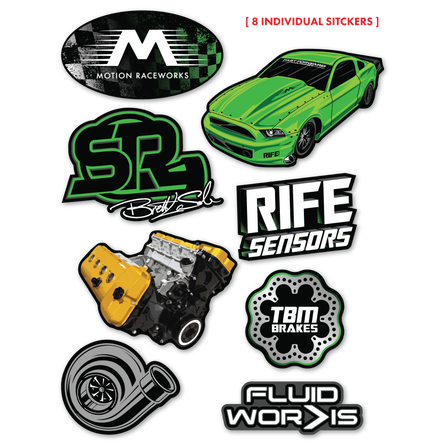 Snot Rocket Sticker Sheet 8.5"x11" - Motion Raceworks