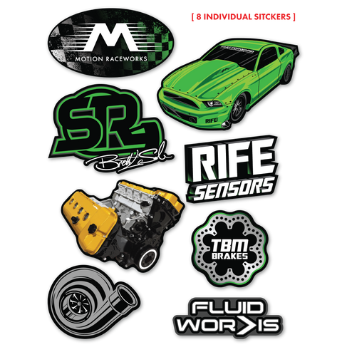 Snot Rocket Sticker Sheet 8.5"x11" - Motion Raceworks