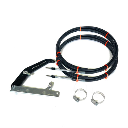 Motion Raceworks Dual Billet Parachute Handle Release Lever & Cable Mount Kit 14-020D-BLK - Motion Raceworks