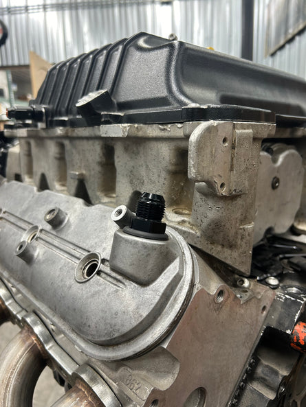 12AN Push in Fitting for Factory GM LS Valve cover grommet - Motion Raceworks