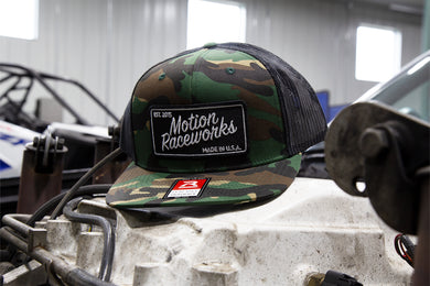 Motion Heritage Hat Green Camo Flat Bill Snapback 95-121-Motion Raceworks-Motion Raceworks