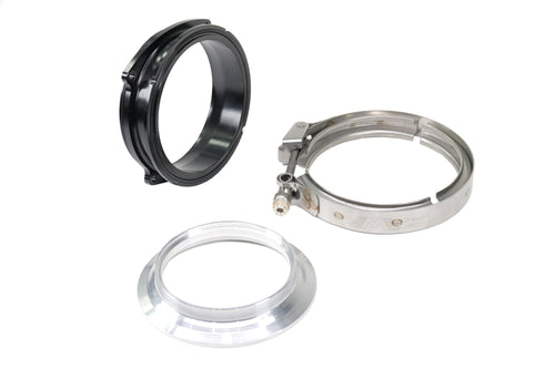 3.5" V-Band w/ Quick Release Clamp / Weld Flange for ICON 102mm Black-Motion Raceworks-Motion Raceworks