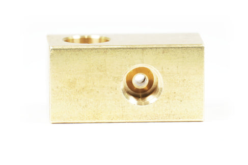 3/8-24 I.F. Brass Brake T-Fitting w/Mounting Hole and 90° Bracket (20-10020)-Motion Raceworks-Motion Raceworks