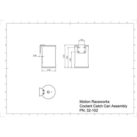 Motion Raceworks Coolant / Transmission Billet Overflow Catch Can-Motion Raceworks-Motion Raceworks