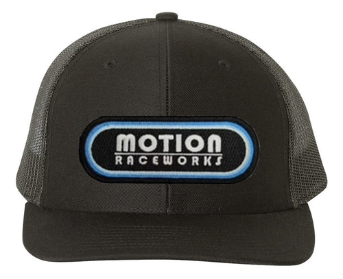Motion Retro Patch Hat Black/Black Snapback 95-131-Motion Raceworks-Motion Raceworks