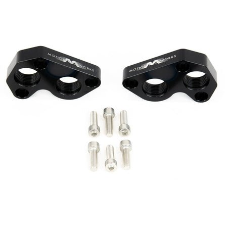 Motion Raceworks Black Anodized LS Remote Mount Water Block Pump Adapters -12AN-Motion Raceworks-Motion Raceworks