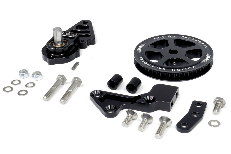 Motion Raceworks Passenger Side Belt Drive LS Mechanical Fuel Pump Bra