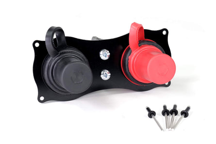 Battery Charging Lug Bulkhead w/ Black Anodized Mounting Flange 18-170-Motion Raceworks-Motion Raceworks