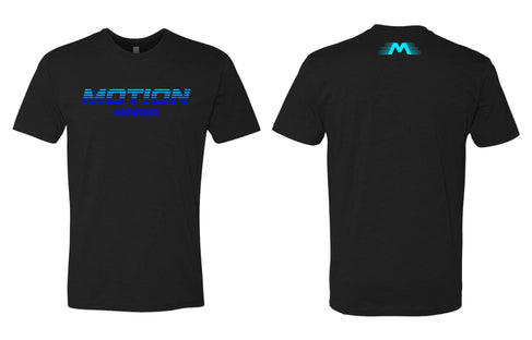 Blue on Black Motion 80s Fade Shirt 96-131 – Motion Raceworks