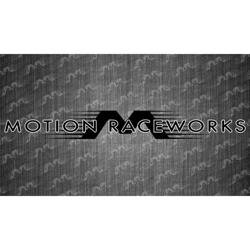 Black/White Motion Raceworks Decal 8"x2"-Motion Raceworks-Motion Raceworks