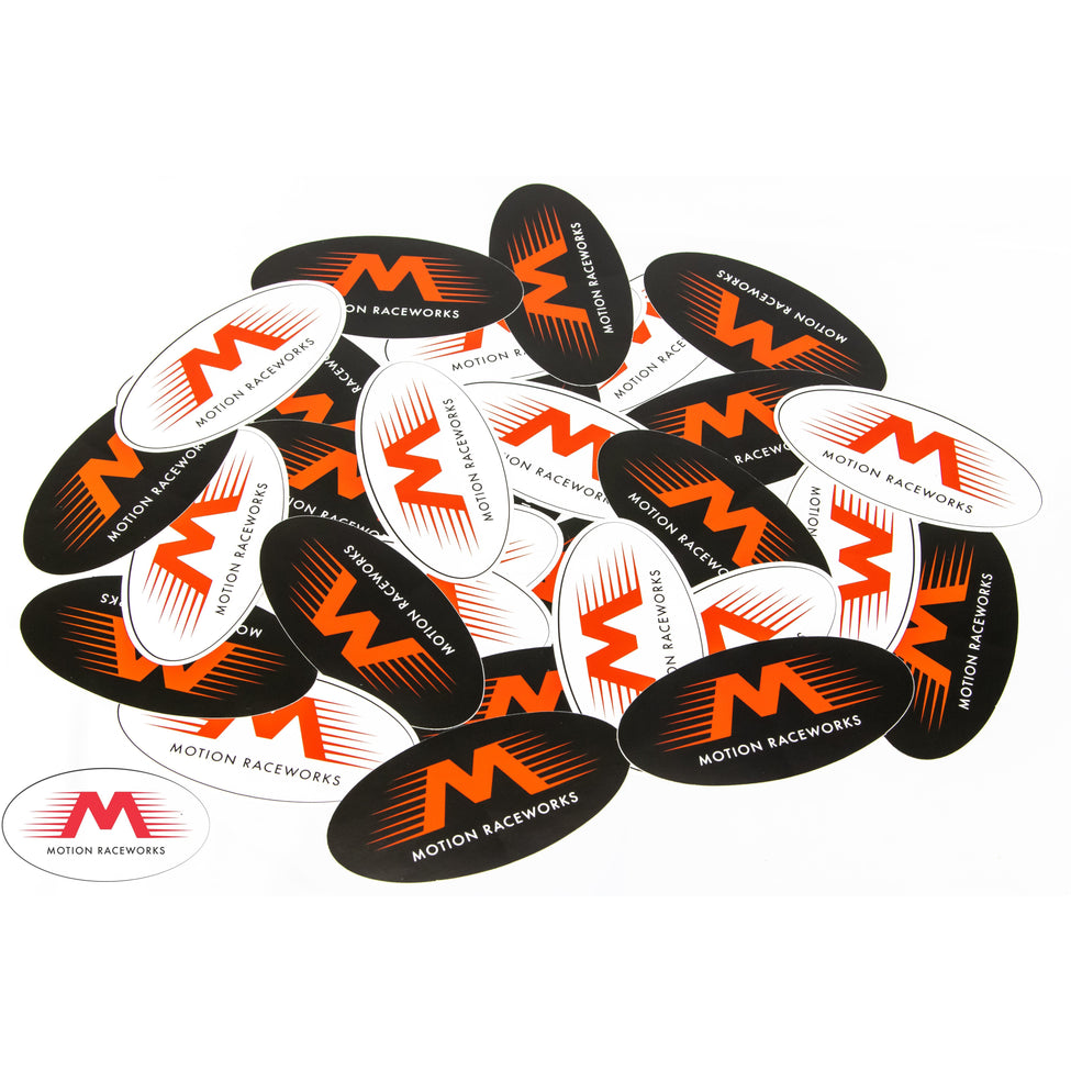 Black/White Motion Raceworks Sticker 3.5"x7.5"